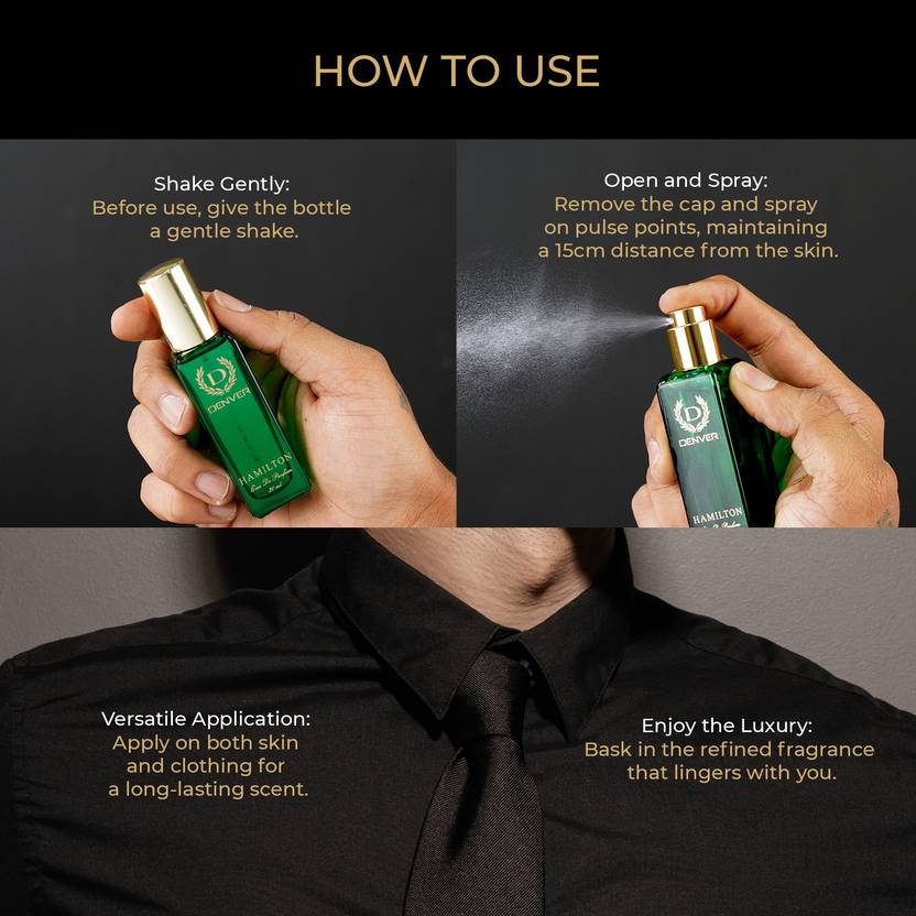 DENVER Hamilton EDP- SRK's Favorite Luxury Gift Pack (20ml x 4) Perfume Eau de Parfum - 80 ml  (For Men)