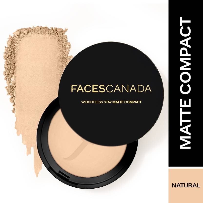 FACES CANADA Weightless Stay Matte Powder | Oil Control Compact  (Natural, 9 g)