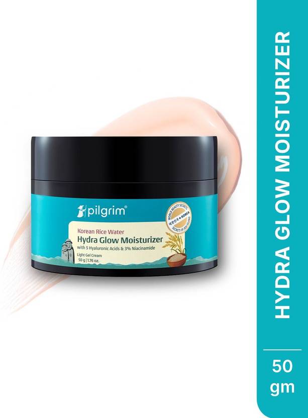 Pilgrim Korean Rice Water Hydra Glow Moisturizer|Light Gel & Instant Glass Skin Glow  (50 g)