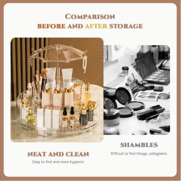 Umbrella-Shaped Makeup & Skincare Storage Rack