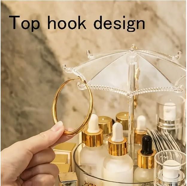 Umbrella-Shaped Makeup & Skincare Storage Rack