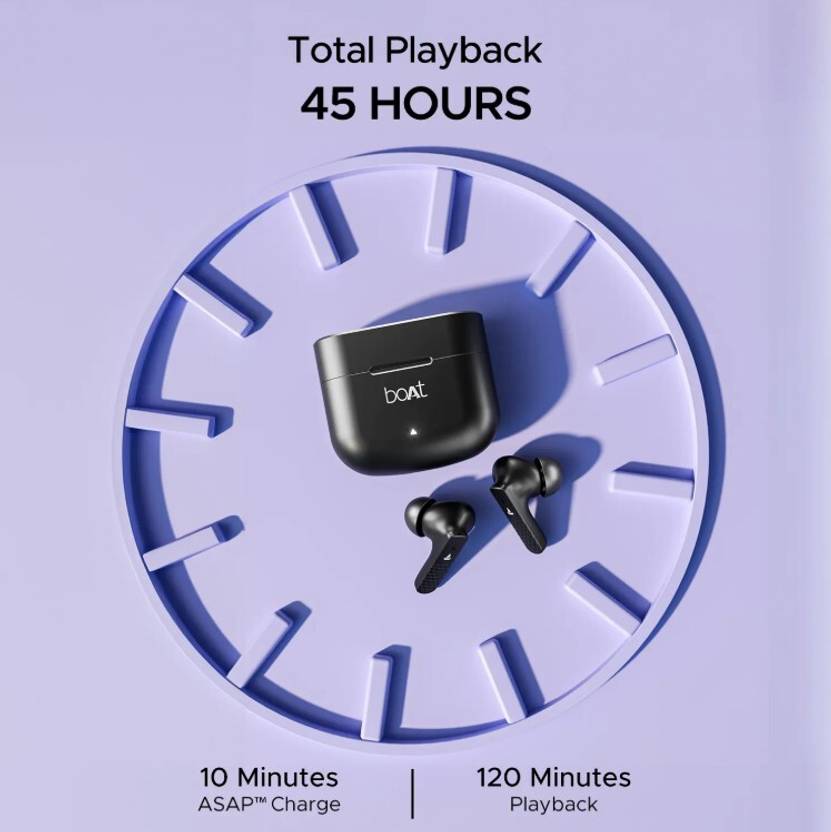 boAt Airdopes 91 Bluetooth  (Active Black, True Wireless)