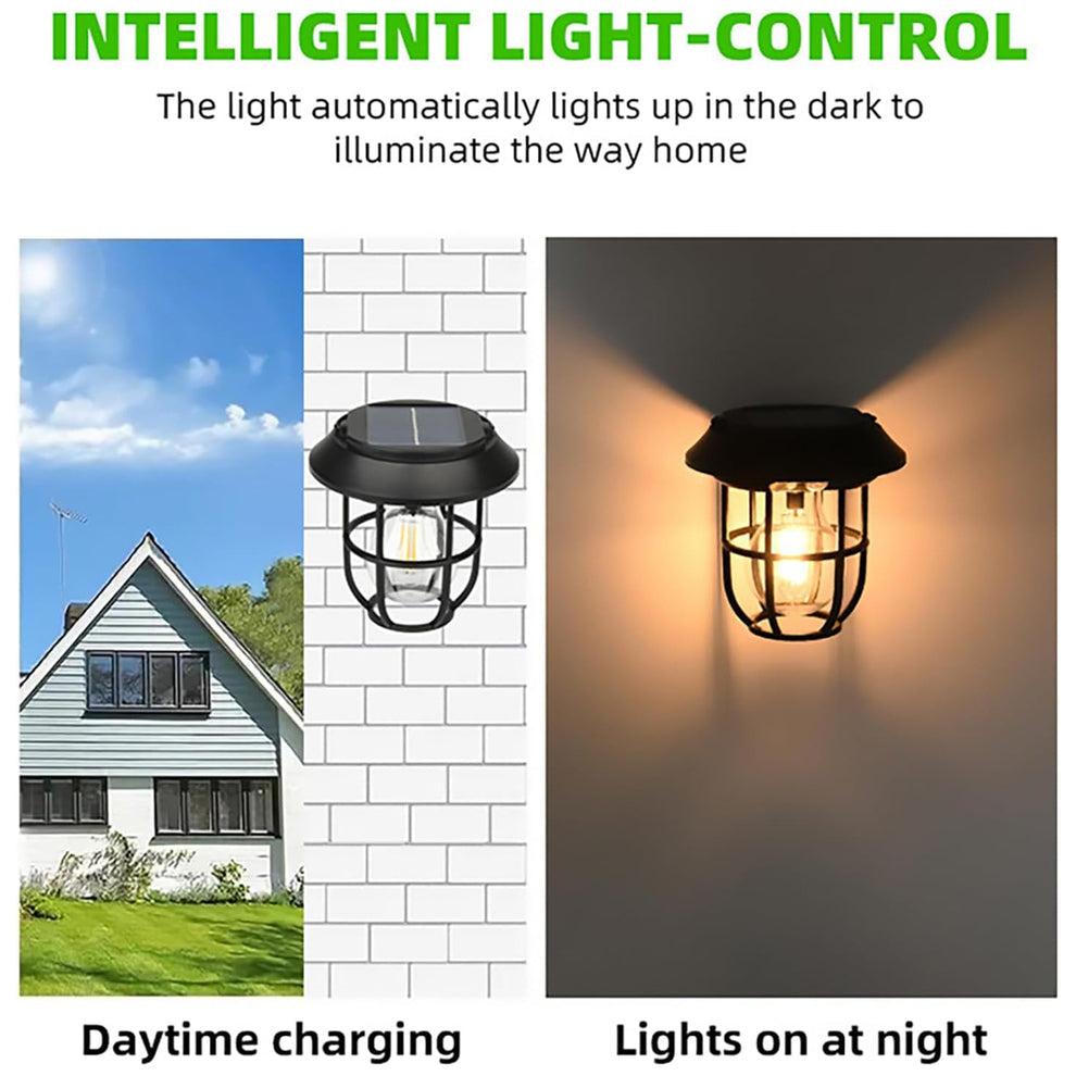Solar Lantern Wall Lights Fixtures With Motion Sensor (1 Pc)