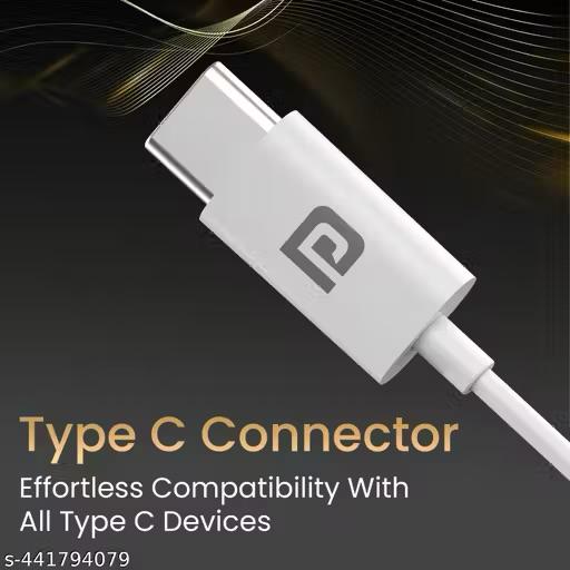 Portronics Conch Theta C in Ear Type C Wired Earphones with in Line HD Mic, Powerful Audio, 14.2mm Driver, Unique Earbuds Design, TPE Anti Tangle Wire, in line Controls, Wide Compatibility(White)