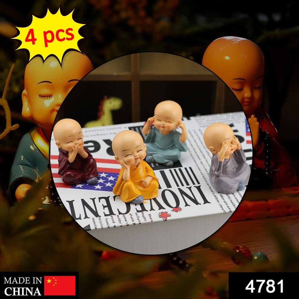 Baby Buddha 4Pc And Show Piece Used For House, Office And Official Decorations Etc.