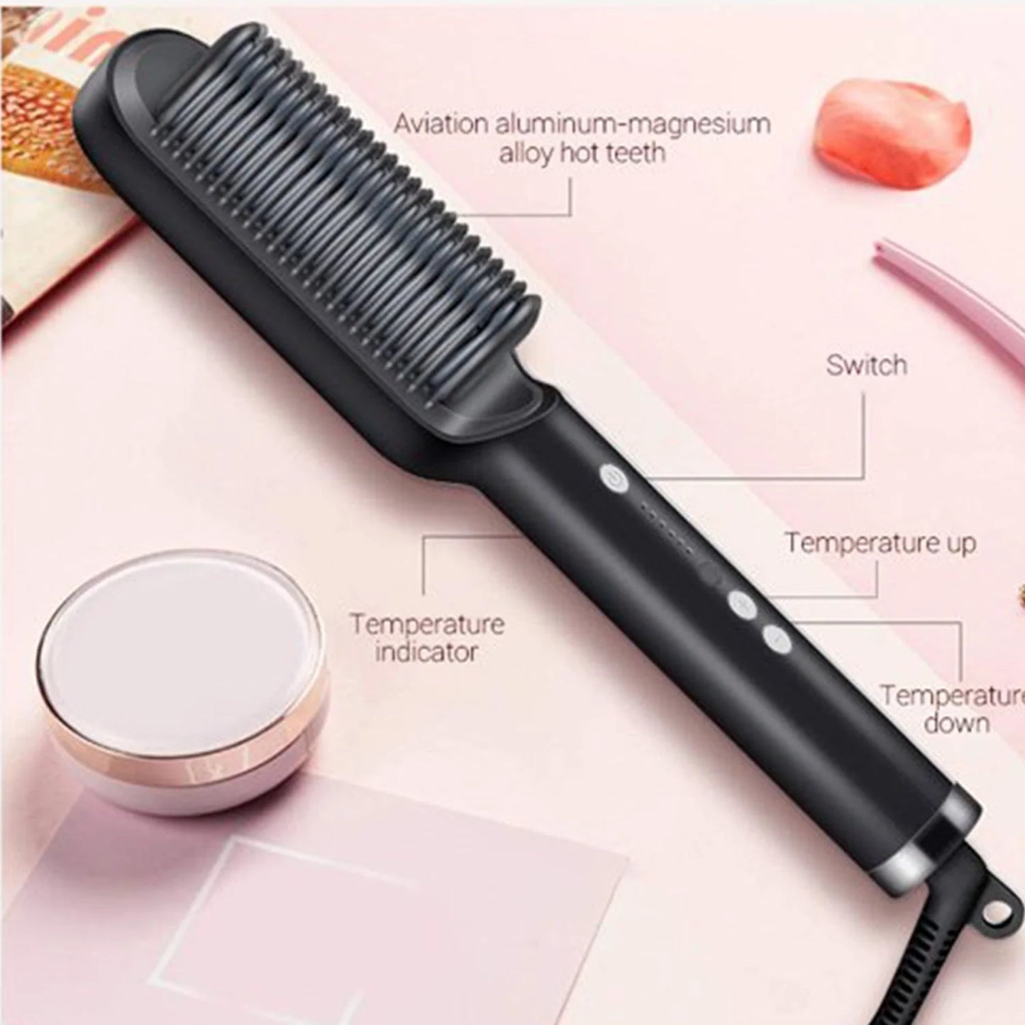 Hqt-909B Hair Straightener Used While Massaging Hair Scalps And Head., Hair Accessories