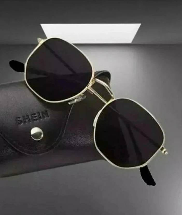 UV Protection, Gradient, Polarized Rectangular Sunglasses (Free Size)  (For Men, Grey)