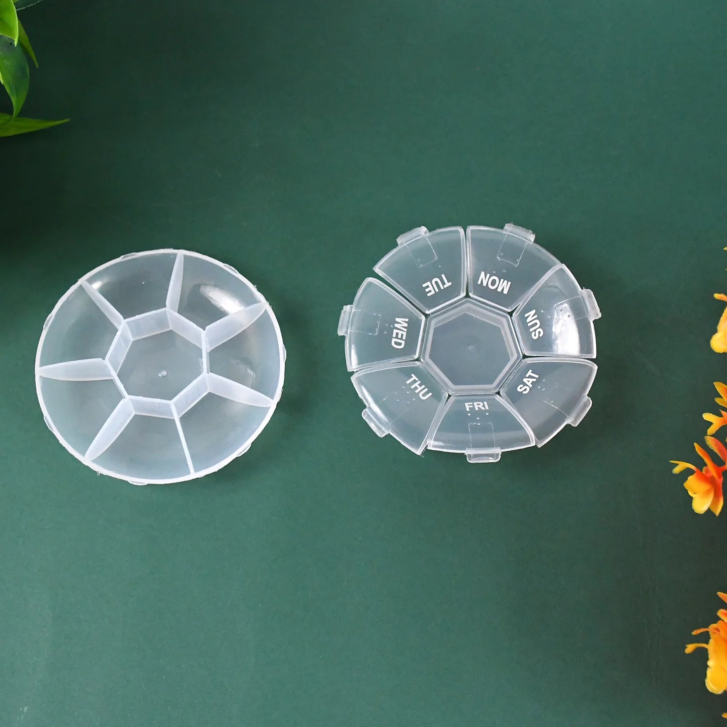 7-Sided Portable Pill Box Medicine Planner Small Case