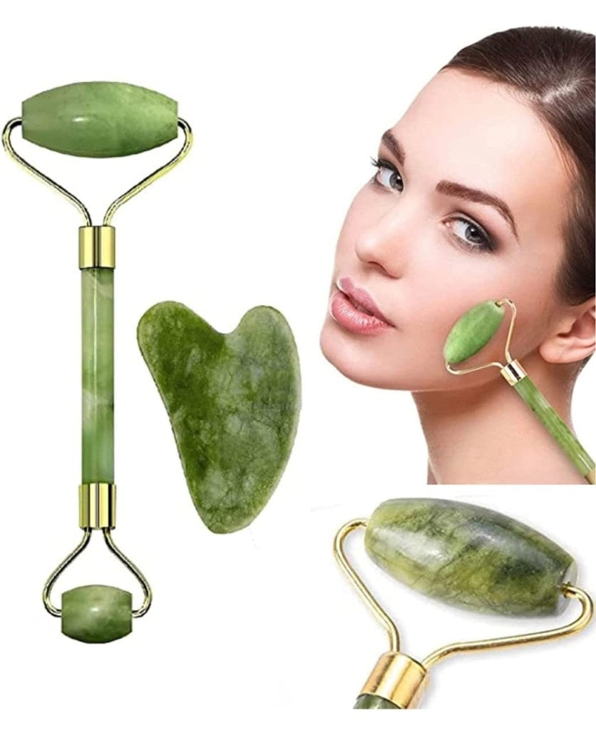 Jade Roller 2 Marble Face Massager Beauty Products
