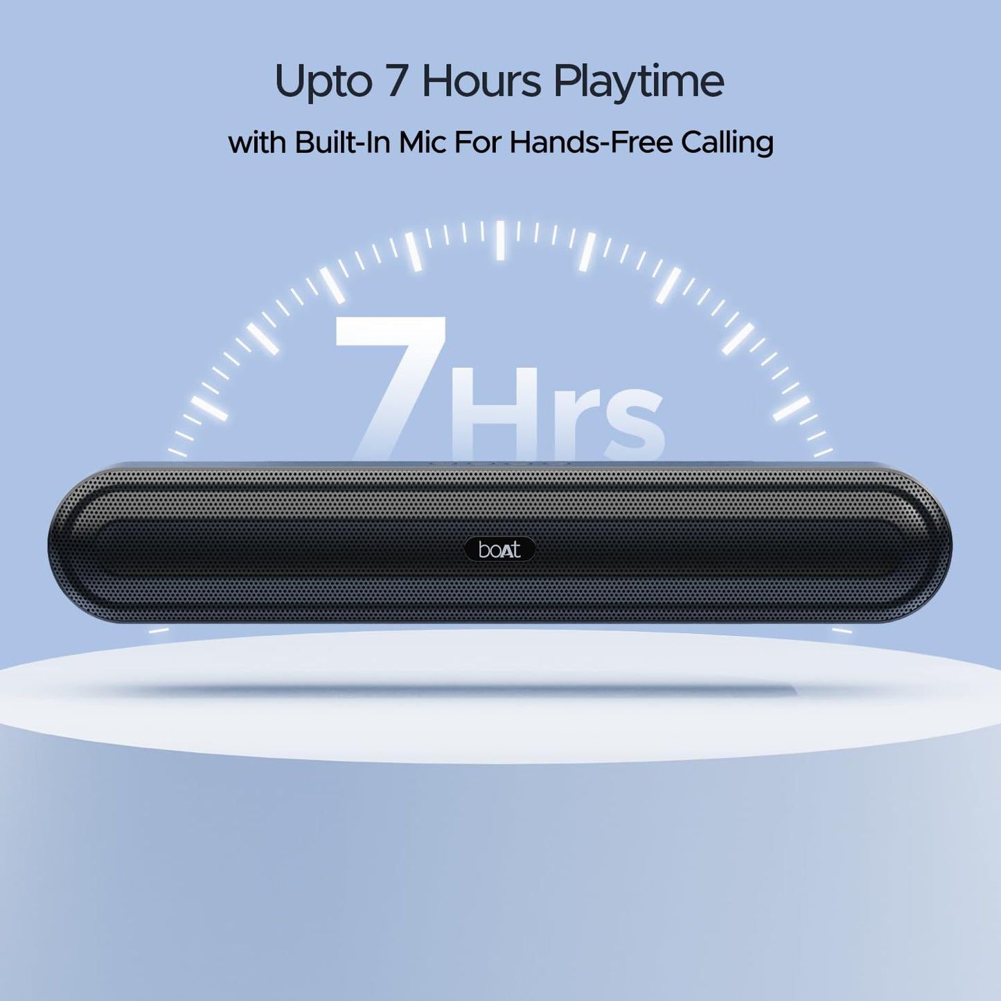 boAt Aavante Bar 490 10W Signature Sound, Dual Full-Range Drivers,7 HRS Battery, Built-in Mic,2.0 CH, TWS Feature,Multi Connect, Bluetooth Sound Bar, Soundbar Speaker (Classic Black)