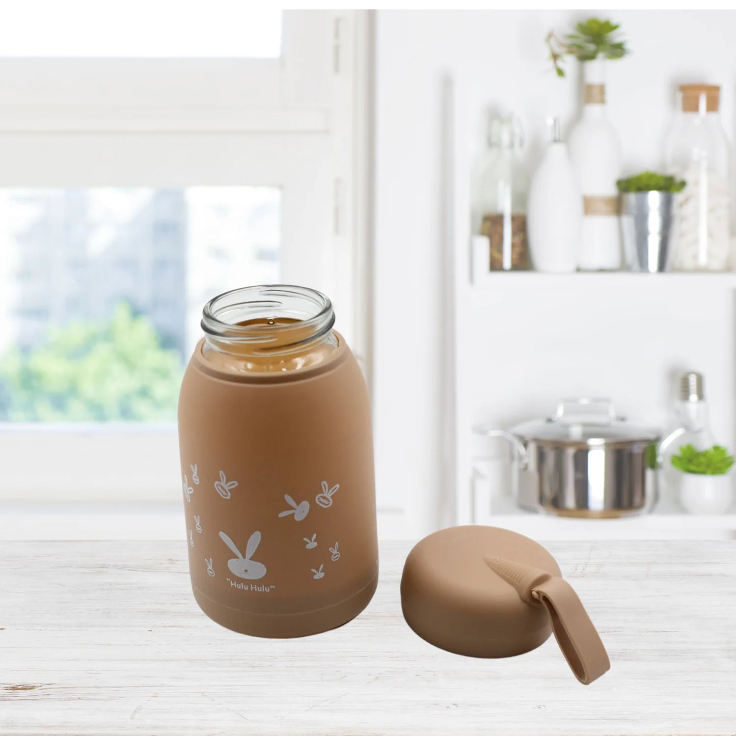 Cute Water Bottle For Kids - 330 Ml Cute Bunny Water Bottle | Cute Rabit Print Water Bottle For Boys And Girls | Kids Return Gift | Water Bottle Sipper | Insulated Water Bottle (MOQ :- 100 Pc)